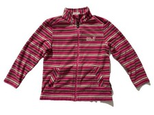 Jack Wolfskin Mädchen Fleece Jacke Gr.128 rot guter Zustand Blitzversand