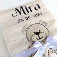 Babydecke beige teddy - babydecke,