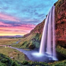 WASSERFALL 3D Tapete Vlies Fototapete Natur Fluss Wald Grün Landschaft Wald 145