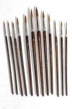 12 Stück Pinselset Rundpinsel Künstlerpinsel Schulpinsel Malpinsel Ölfarbe Acryl