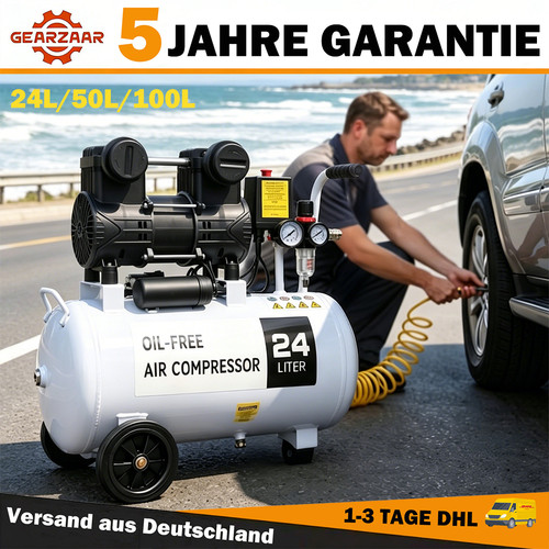 Flüsterkompressor 50l - flüsterkompressor, 24/50l
