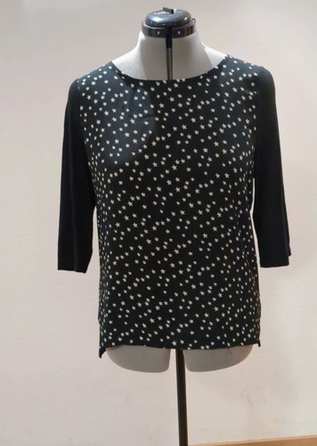 Blusenshirt schwarz mit - schwarz,