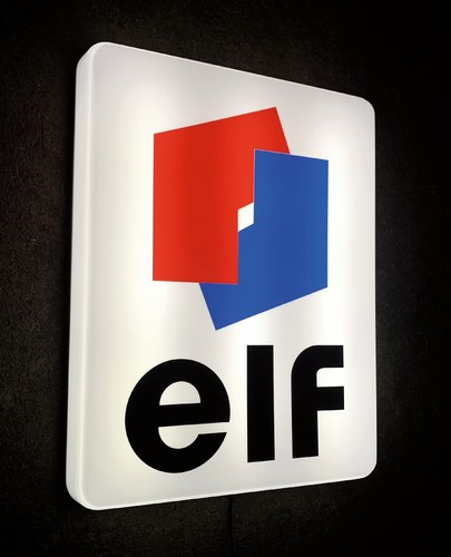 Elf tankstelle led beleuchtet - elf,