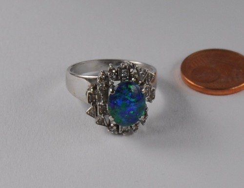 Weißgold opal dublette 20x - opal,