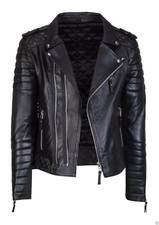 Mans Mens REAL LEATHER BIKER