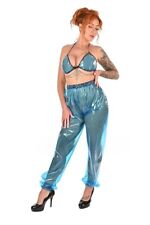 PVC Jogging Regen Hose Gummihose blau glasklar