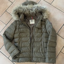 Tommy Hilfiger, Damen Jacke Daunenjacke , Winter Gr. L  40/ 42 Khaki mit Kapuze 