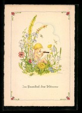 Künstler-AK Liesel Lauterborn: Im Paradies der Blumen 