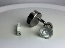 WOFI Leuchte Spotlampe GU10 max 50W Edelstahl Schalter Wand Decke inkl Halterung