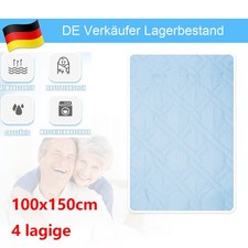 Inkontinenzunterlage Waschbar 100x150 cm Nässeschutz Betteinlage Bett Unterlage