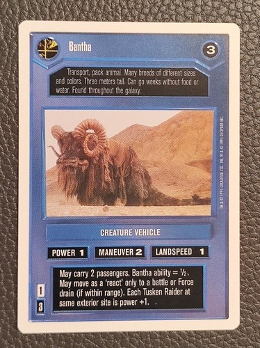 Star wars ccg bantha - star, white