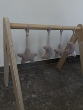 Spielbogen Holz Babygym Spieltrapez Jollein Babyspielzeug