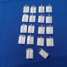 18 Haken transparent kleben  Klebehaken Scheibengardinen Gardine Fensterhaken