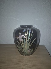 Satsuma Porzellan Vase Schwarz