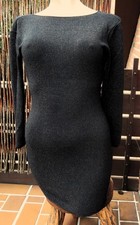 Mini-Sexy-Stretch-Kleid/Gr-S/CollectionM Hamburg/schwarz-glitzernd/Langarm/1A