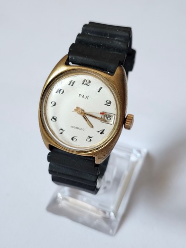 Vintage uhr pax incabloc - vintage,