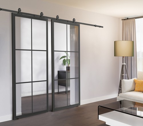 Stahl loft schiebetür - stahl,