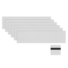 6er Pack Gravurschilder Rohlinge 1.3mm Dick 8x2 Zoll Silber/Schwarz