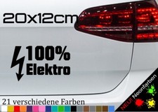 100% electric sticker e-car