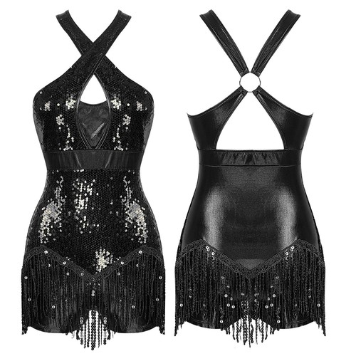 Damen pailletten tanz - pailletten, tanz-body