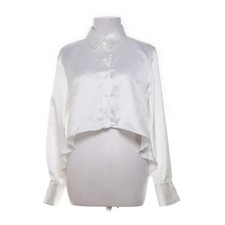 Zara, Bluse, Größe: M, Weiß, Polyester, Satin, Damen #mC2