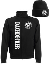 Sweatjacke + Wintermütze  Dachdecker Handwerk Beruf Zunft Geselle Geschenk