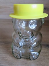 Teddy Glas zum Befüllen mit  Schraubverschluß + Hut~Gummibärchen Geschenk Kinder