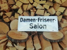Emailleschild Damen Friseur Salon 50 cm x 20 cm Retro Style Salon Email
