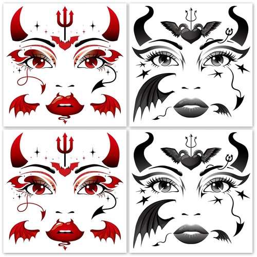 Bogen teufel gesichtstattoos - 4,