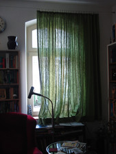 Übergardinen Vorhänge Leinen grün