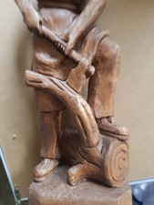 Große Holz Skulptur Figur "