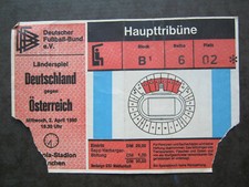 Eintrittskarte Ticket Fußball