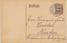 BAYERN ORTSSTEMPEL REGENSBURG 1 K2 1920 auf 15 Pf Wappen Überdruck-GA Freistaat