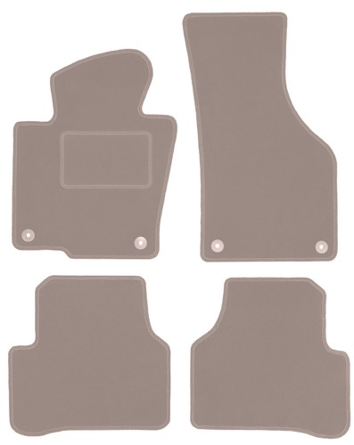 Beige velours fußmatten - beige, velours-fußmatten