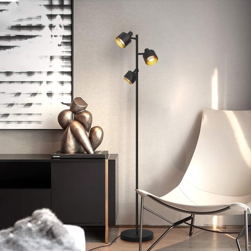 Stehlampe schwarz gold - stehlampe, schwarz-gold