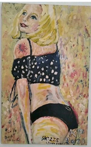 Gemälde frau akt acryl auf - akt,