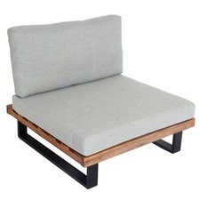B-Ware Lounge-Sessel MCW-H54, Garten-Sessel, Akazie Holz, Polster hellgrau