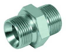 Hydraulik Gerade Verschraubung Doppelnippel Zoll BSP von G 1/8" bis G 2 1/2"