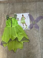 Kinder Mädchen Tinkerbell Kostüm Prinzessin Kleid m.Flügel Größe 98 - 110 (3-4)