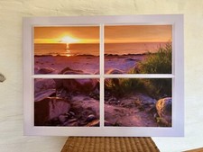 Meerblick Kunstdruck Bild Leinwand Bilder Wandbild Wohnzimmer Deko Wald 60x40