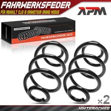2x Federn Fahrwerksfeder Hinterachse für Renault Clio III Grandtour Grand Modus