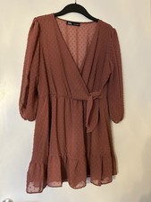 Zara Kleid Wickeloptik Altrosa