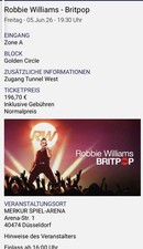 Ticket robbie williams - 1,