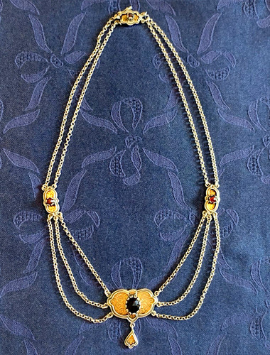 Alt granat silber835 vergold - granat,