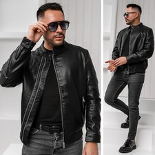 Kunstlederjacke Sweatjacke