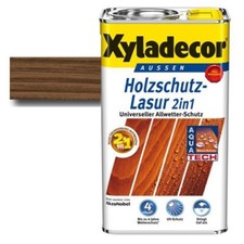 Xyladecor® Holzschutz-Lasur 2 in 1 Nussbaum 2,5 l naturmatt & farbbeständig schü