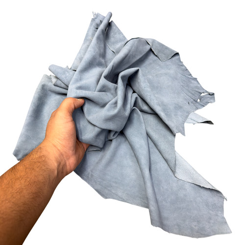 Hellblau wildleder lederhaut - hellblau,