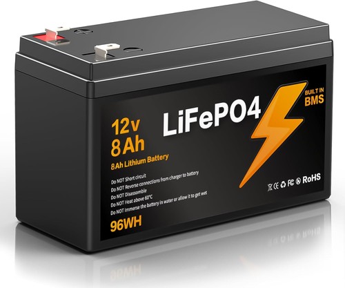12v 8ah lifepo4 lithium - 8ah,