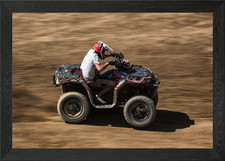 Quad 4x4 gerahmtes wandbild - quad,