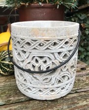 Windlicht Terracotta antikgrau